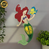 Mermaid Disney - Wonderland Themed 3D Lantern File - Cricut File 1 - LightBoxGoodMan