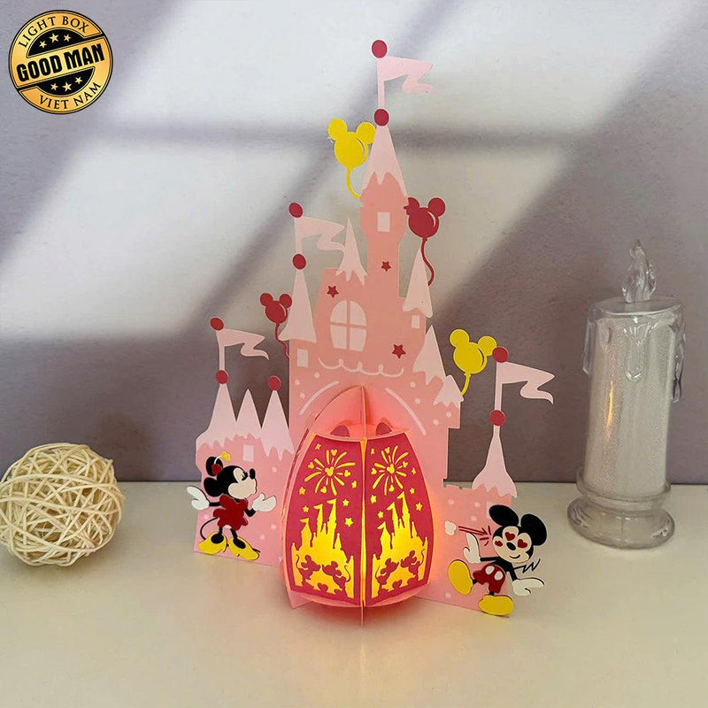 Disney Castle Love - 3D Love Lantern File - Cricut File 1 - LightBoxGoodMan
