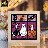 Goose Halloween – Paper Cut Light Box File - Cricut File - 8x8 inches - LightBoxGoodMan