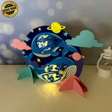 Whale Couple - 3D Love Lantern File - Cricut File 1 - LightBoxGoodMan