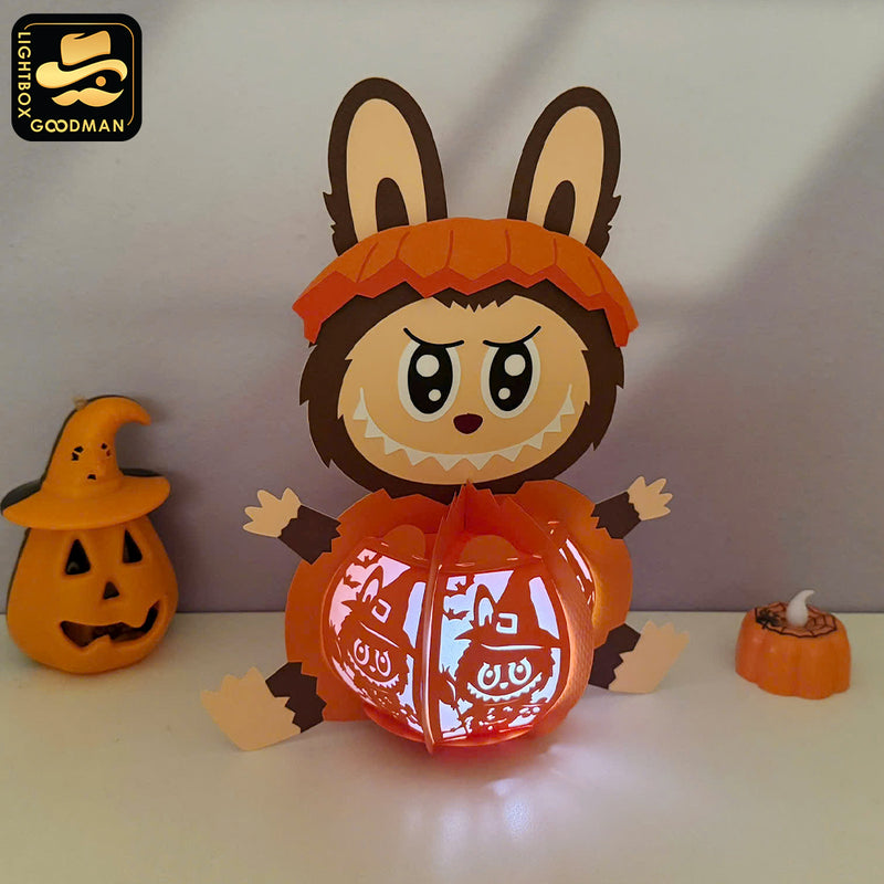 Labubu Halloween - Halloween Themed 3D Lantern File - Cricut File 1 - LightBoxGoodMan