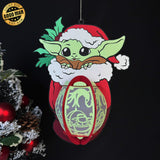 Baby Yoda Xmas - 3D Christmas Lantern File - Cricut File 1 - LightBoxGoodMan