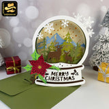 Snowball Deer - 3D Christmas Pop-up Card File - Cricut File 1 - LightBoxGoodMan