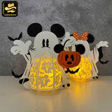 Pack 2 Mouse Ghost Halloween - Halloween Themed 3D Lantern File - Cricut File 1 - LightBoxGoodMan