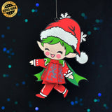 Christmas Elf - 3D Christmas Lantern File - Cricut File 1 - LightBoxGoodMan