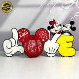 Mouse Love - 3D Love Lantern File - Cricut File 1 - LightBoxGoodMan