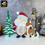 Santa Claus - 3D Christmas Lantern File - Cricut File 3 - LightBoxGoodMan