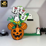 Halloween Mickey - 3D Halloween Flowers Vase Pop-up Card File - Cricut File - LightBoxGoodMan