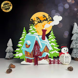 Christmas Village - 3D Christmas Lantern File - Cricut File 2 - LightBoxGoodMan