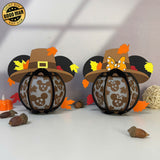 Pack 2 Mickey And Minnie - Thanksgiving Themed 3D Disney Mouse Lantern File - Cricut File - LightBoxGoodMan