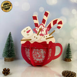 Snowman - Christmas Themed 3D Hot Cocoa Lantern File - Cricut File 1 - LightBoxGoodMan