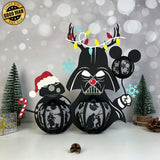 Star Wars Xmas - 3D Christmas Lantern File - Cricut File 1 - LightBoxGoodMan