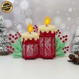 Santa Christmas - 3D Christmas Candles Lantern File - Cricut File 1 - LightBoxGoodMan