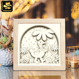 Goose Umbrella – Paper Cut Light Box File - Cricut File - 8x8 inches - LightBoxGoodMan