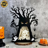 Death - 3D Ghost Tree Papercut Lightbox File - Cricut File 1 - LightBoxGoodMan