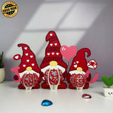 Gnome Valentine - 3D Love Lantern File - Cricut File 2 - LightBoxGoodMan