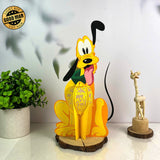 Pluto - Pluto Dog 3D Papercut Lantern File - Cricut File 1 - LightBoxGoodMan