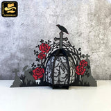 Tombstone 2 - 3D Halloween Tombstone Lantern File - Cricut File - LightBoxGoodMan