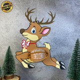 Deer - 3D Christmas Lantern File - Cricut File 1 - LightBoxGoodMan