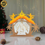 Nativity - Nativity House Papercut Lightbox File - Cricut File 2 - LightBoxGoodMan