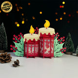 Candles - 3D Christmas Lantern File - Cricut File 1 - LightBoxGoodMan