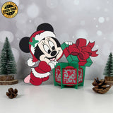 Minnie Xmas - 3D Christmas Lantern File - Cricut File 1 - LightBoxGoodMan