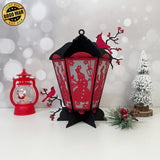 Snowman - 3D Christmas Vintage Lantern File  - Cricut File 1 - LightBoxGoodMan