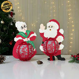 Santa Couple - 3D Christmas Lantern File - Cricut File 1 - LightBoxGoodMan