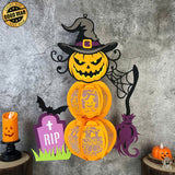 Jack O'Lantern - 3D Pumpkin Lantern File - Cricut File 2 - LightBoxGoodMan