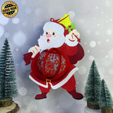 Santa - 3D Christmas Lantern File - Cricut File 1 - LightBoxGoodMan