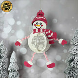 Snowman Hanging - 3D Christmas Lantern File - Cricut File 1 - LightBoxGoodMan