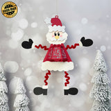 Santa Hanging - 3D Christmas Lantern File - Cricut File 1 - LightBoxGoodMan