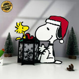 Snoopy Xmas - 3D Christmas Lantern File - Cricut File 1 - LightBoxGoodMan