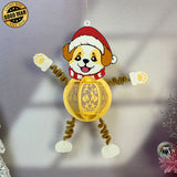 Dog Xmas Hanging - 3D Christmas Lantern File - Cricut File 1 - LightBoxGoodMan