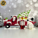 Christmas Truck - 3D Christmas Lantern File - Cricut File 1 - LightBoxGoodMan