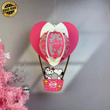 Snoopy Valentine - 3D Air Balloon Lantern File - Cricut File 2 - LightBoxGoodMan