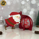 Santa - 3D Christmas Lantern File - Cricut File 2 - LightBoxGoodMan