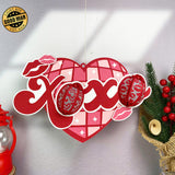 XOXO - 3D Love Lantern File - Cricut File 1 - LightBoxGoodMan