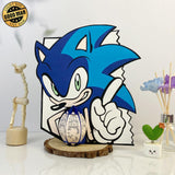 Sonic - Sonic The Hedgehog 3D Papercut Lantern File - Cricut File 2 - LightBoxGoodMan