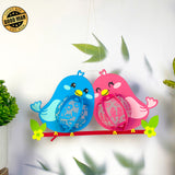 Bird Couple - 3D Love Lantern File - Cricut File 1 - LightBoxGoodMan