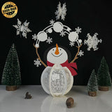 Snowman - 3D Christmas Lantern File  - Cricut File 1 - LightBoxGoodMan