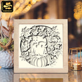 Autumn Ghost – Paper Cut Light Box File - Cricut File 2 - 8x8 inches - LightBoxGoodMan