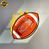 Rugby - 3D Rugby Lantern File - Cricut File 1 - LightBoxGoodMan