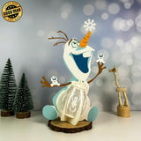 Olaf - 3D Christmas Lantern File - Cricut File 1 - LightBoxGoodMan