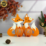 Fox Couple - 3D Love Lantern File - Cricut File 1 - LightBoxGoodMan