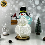 Snowman - 3D Christmas Lantern File - Cricut File 2 - LightBoxGoodMan