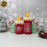 Gnome Christmas - 3D Christmas Candles Lantern File - Cricut File 1 - LightBoxGoodMan