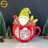 Gnome - Christmas Themed 3D Hot Cocoa Lantern File - Cricut File 1 - LightBoxGoodMan