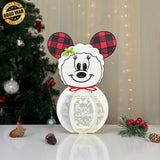 Snowman Minnie - 3D Christmas Lantern File - Cricut File 1 - LightBoxGoodMan