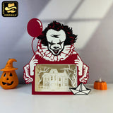 Pennywise - Horror Movies Papercut Lightbox File - Cricut File - LightBoxGoodMan